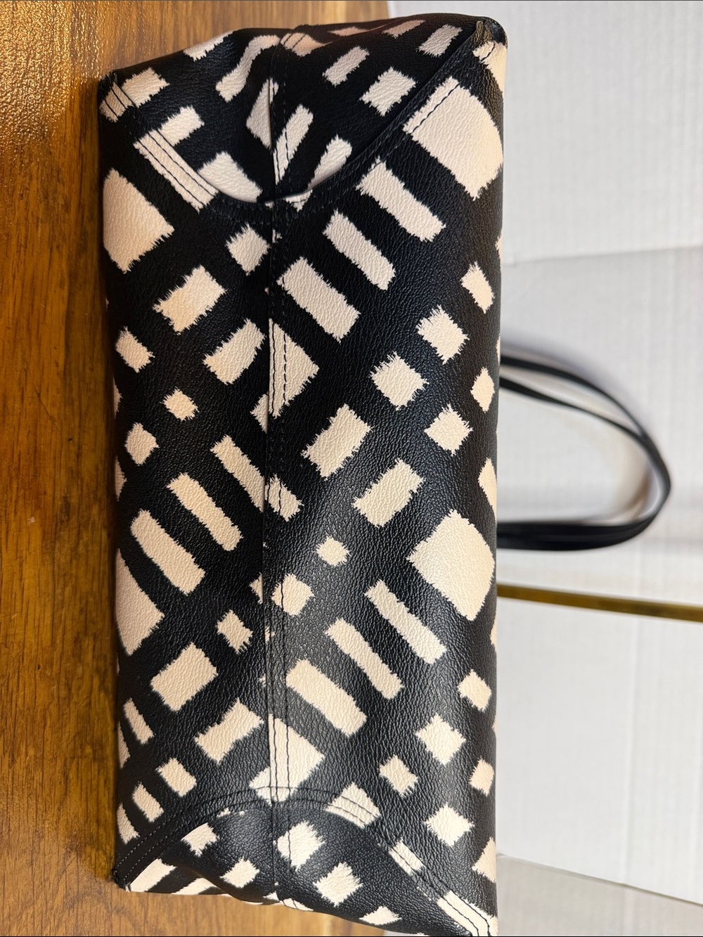 Coach City Tote Black Ivory Geometric Print Coated Canvas Shoulder Bag EUC - Picture 5 of 15